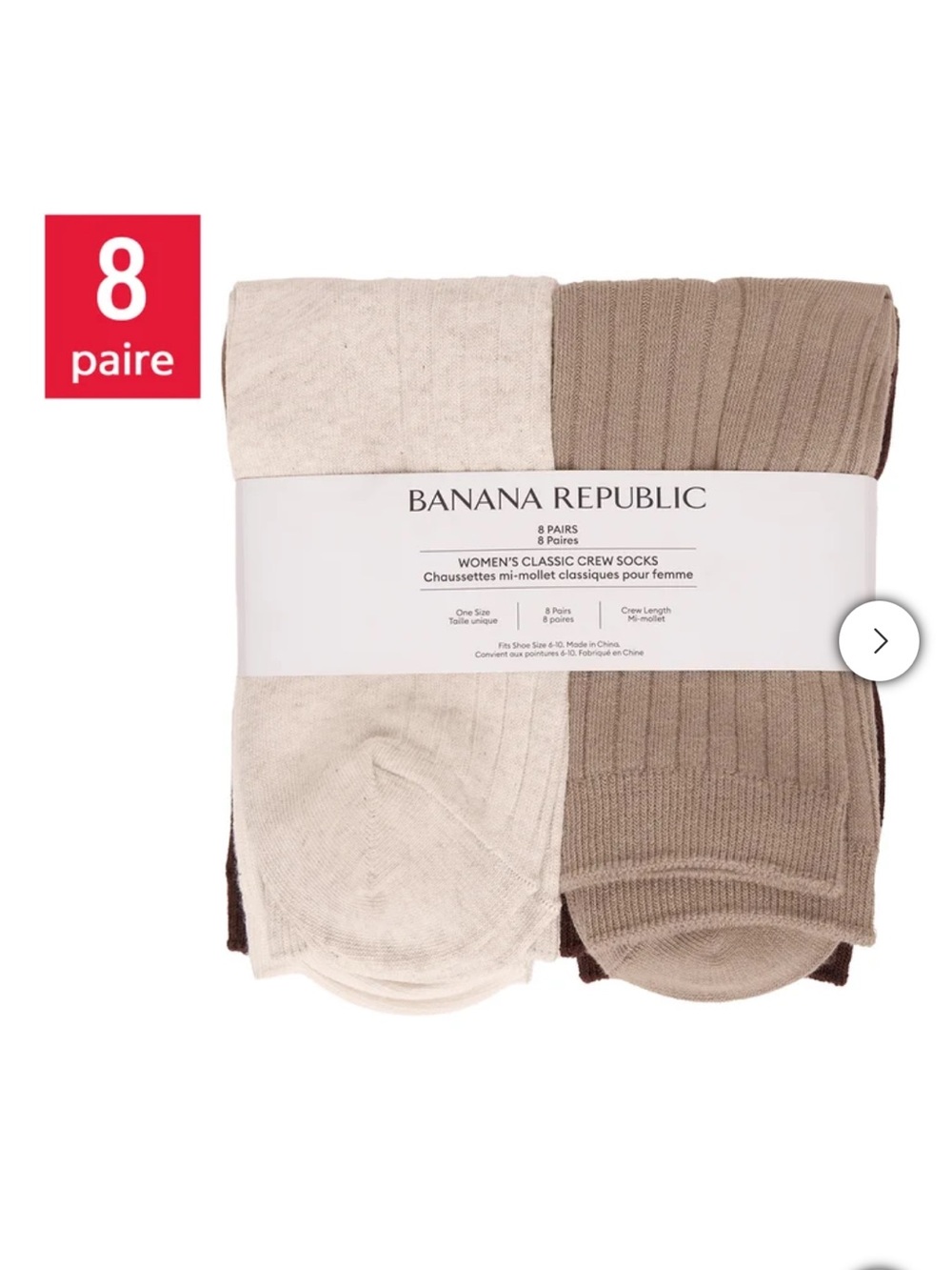 Banana Republic - Women's Classic Mid-Calf Socks, 8 Pairs